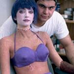 Patty Mullen and Gabe Bartalos in the makeup room. Photo courtesy Dan Frye.
