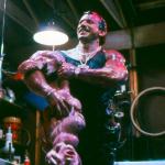 Covered in goo and body parts, Joe Gonzalez emerges from the freezer with a smile