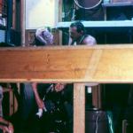 Puppeteers below prepare to have the tittytwister kiss Joe Gonzalez above. 